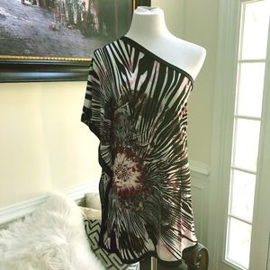 One-Shoulder Asymmetric Draped Top